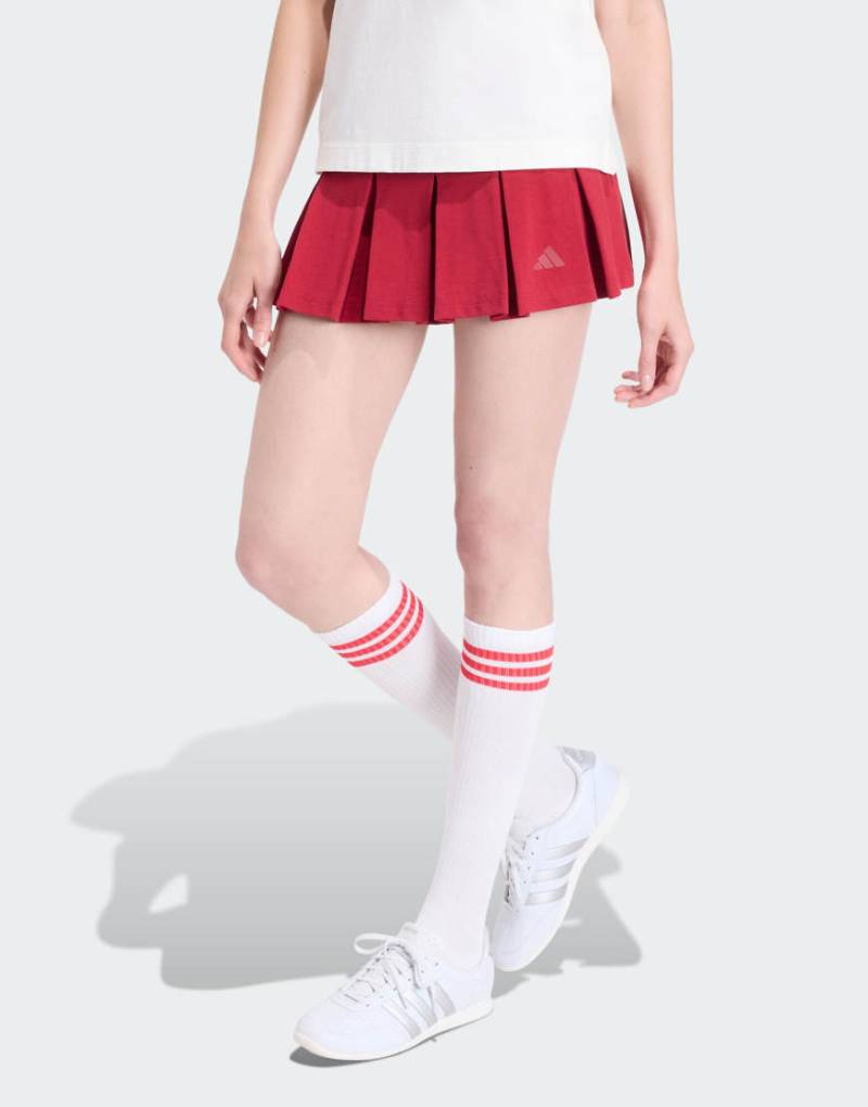 adidas Performance - Seasonal Essentials Colorpop - Rock in Active Maroon/Wollweiß mit integrierten Leggings-Brown von adidas performance