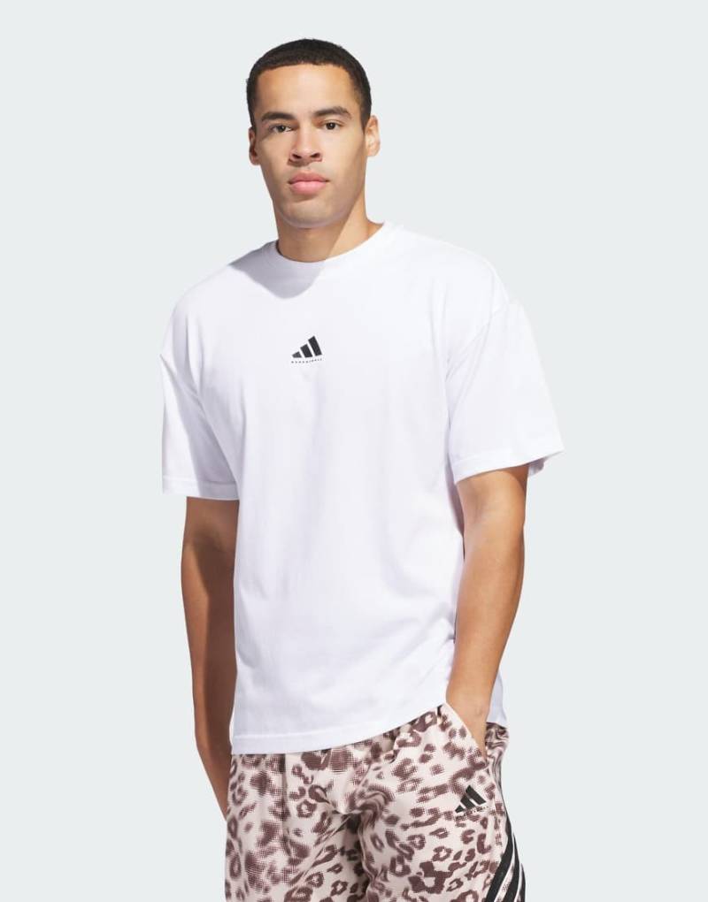 adidas Performance - Select Foundation - T-Shirt in Weiß/Schwarz von adidas performance