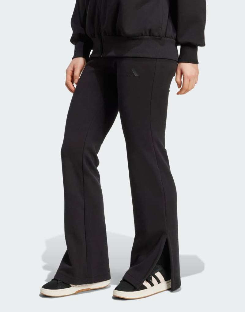 adidas Performance - Soft Lux - Ausgestellte Hose in Schwarz von adidas performance