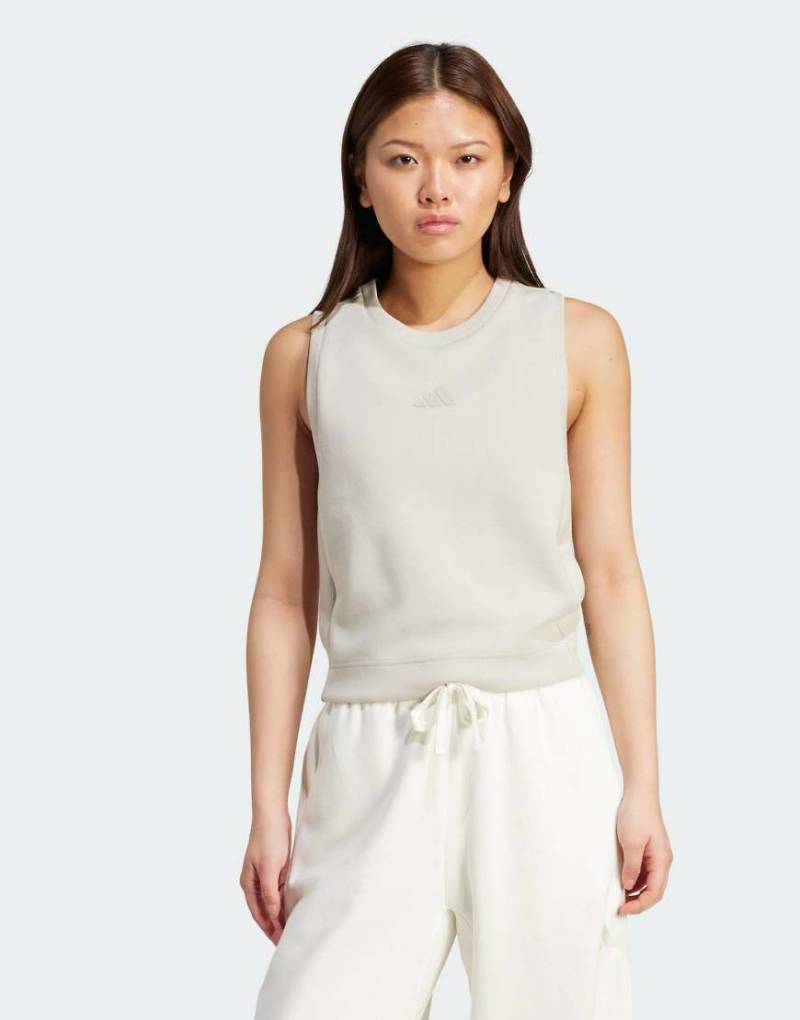 adidas Performance - Soft Lux - Tanktop in Beige-Neutral von adidas performance