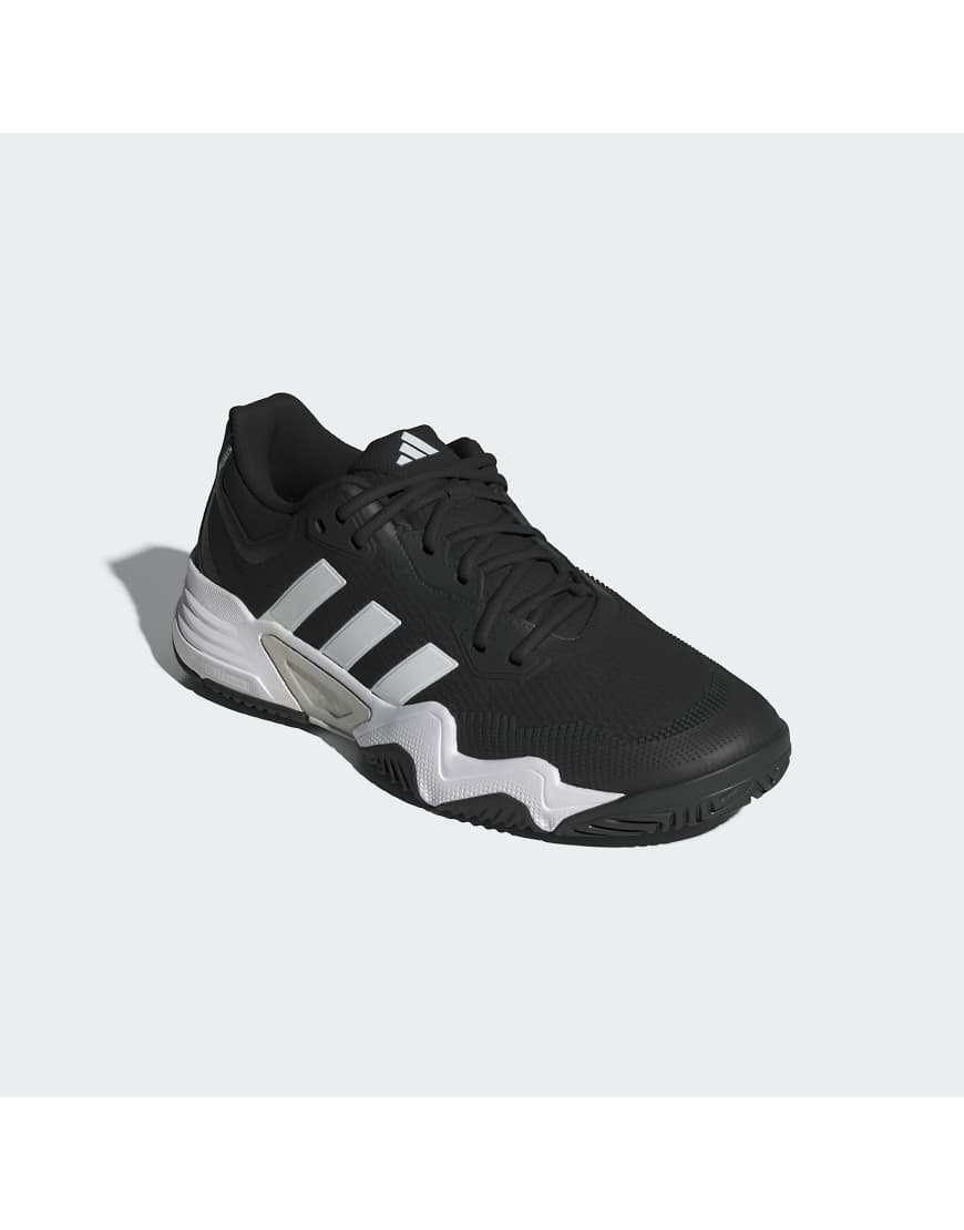 adidas Performance - Solematch Control 2 - Tennisschuhe in Core-Schwarz/Wolkenweiß/Silber von adidas performance
