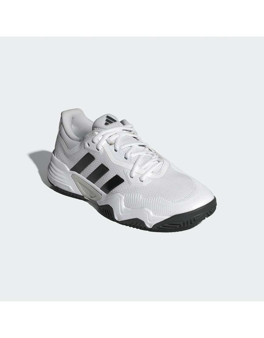adidas Performance - Solematch Control 2 - Tennisschuhe in Wolkenweiß/Schwarz-Blau-Metallic von adidas performance