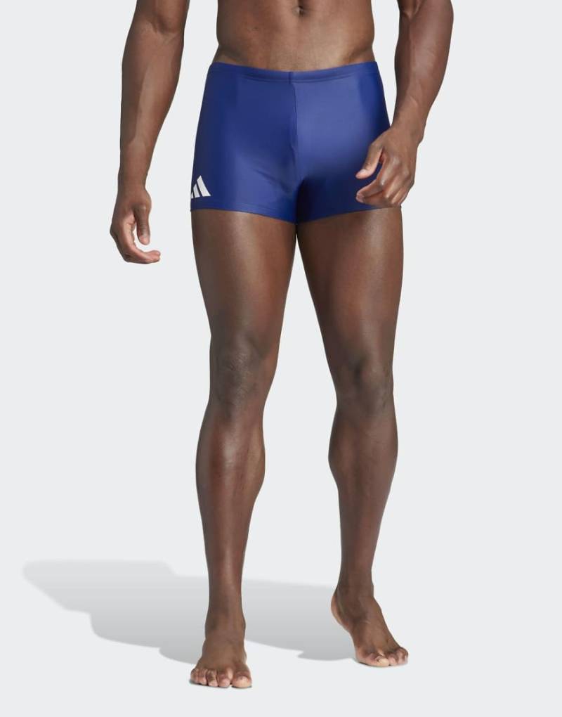 adidas Performance - Solid - Badeshorts in Dunkelblau/Weiß mit Boxershorts-Desin von adidas performance