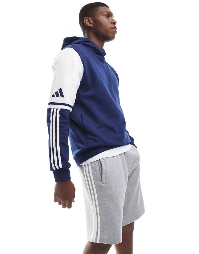 adidas Performance - Squadra 25 - Kapuzenpullover aus Sweatstoff in Team Navy 2/Weiß-Blau von adidas performance