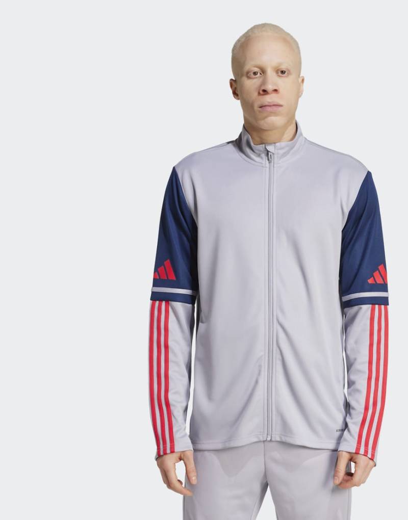 adidas Football - Squadra 25 - Trainingsjacke in Glory Grey / Team Navy Blue 2-Grau von adidas performance