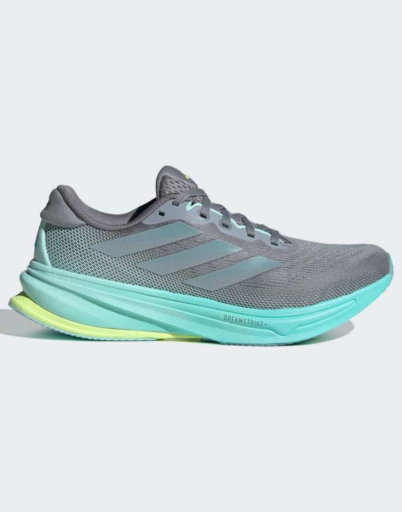 adidas Performance - Supernova Rise 2 - Lauf-Sneaker in Grau/Magic Grey Met/Flash von adidas performance