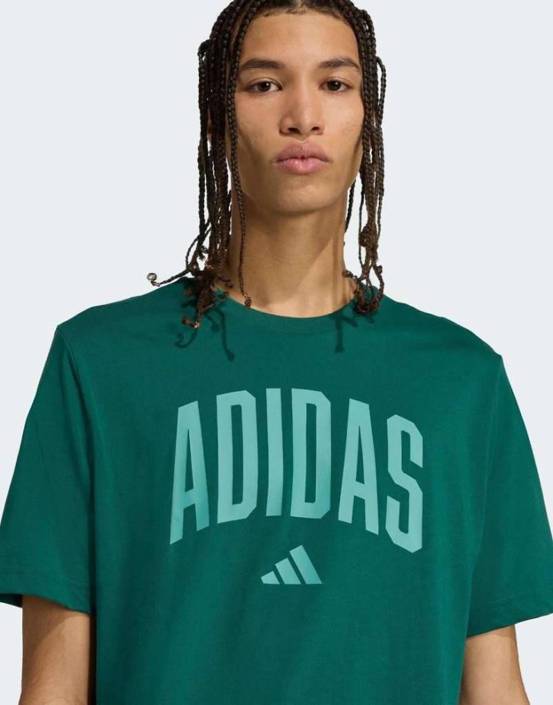 adidas Performance - T-Shirt in Collegiate Green mit Grafik-Grün von adidas performance