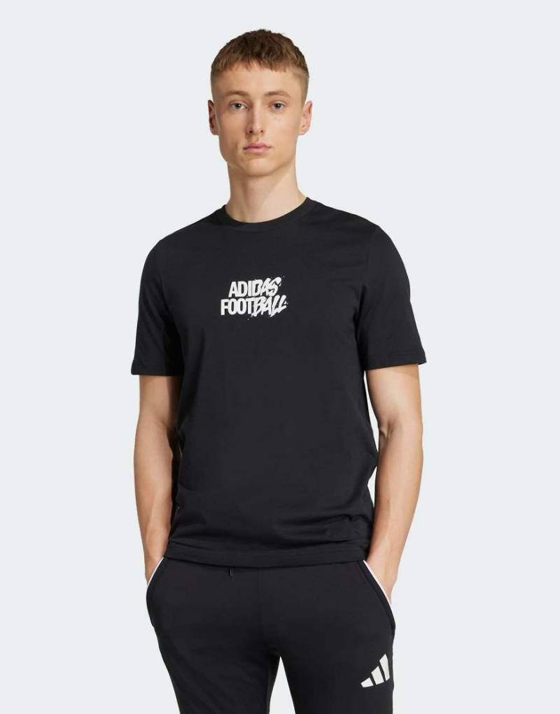 adidas Performance - T-Shirt in Schwarz mit historischem Tango-Fußball-Print von adidas performance
