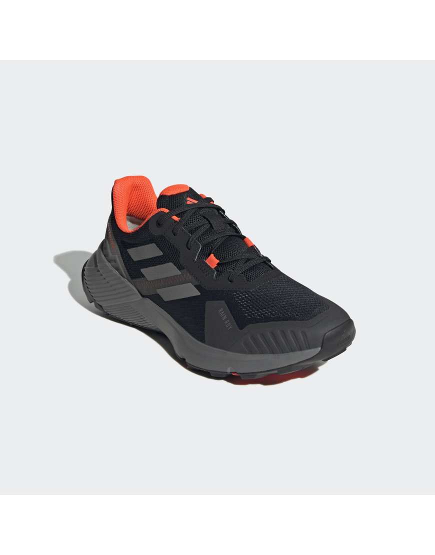 adidas Performance - TERREX Soulstride RAIN. RDY - Trailrunning-Schuhe in Core-Schwarz/Grau Four/Solar von adidas performance
