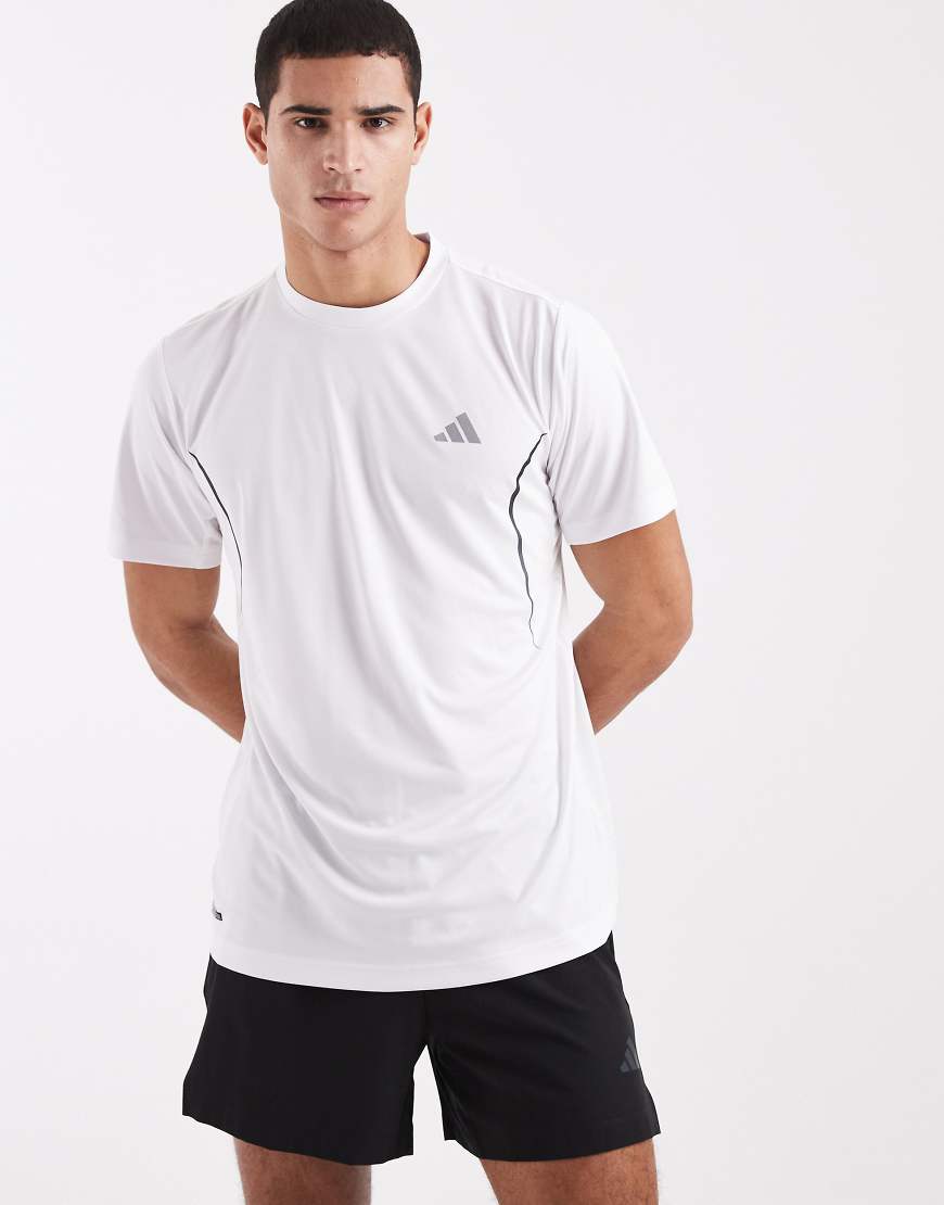 adidas Performance - Tech Apparel - T-Shirt in Weiß / Reflective Silver von adidas performance