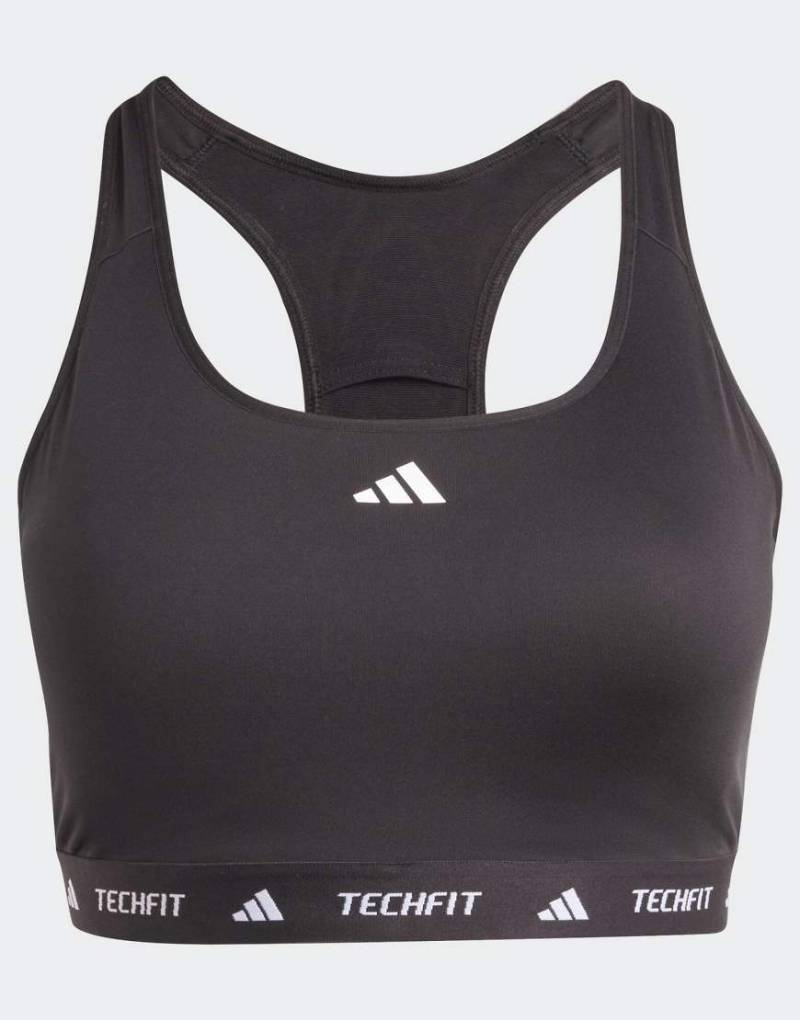 adidas Performance - Techfit - BH in Plus-Size in Schwarz von adidas performance