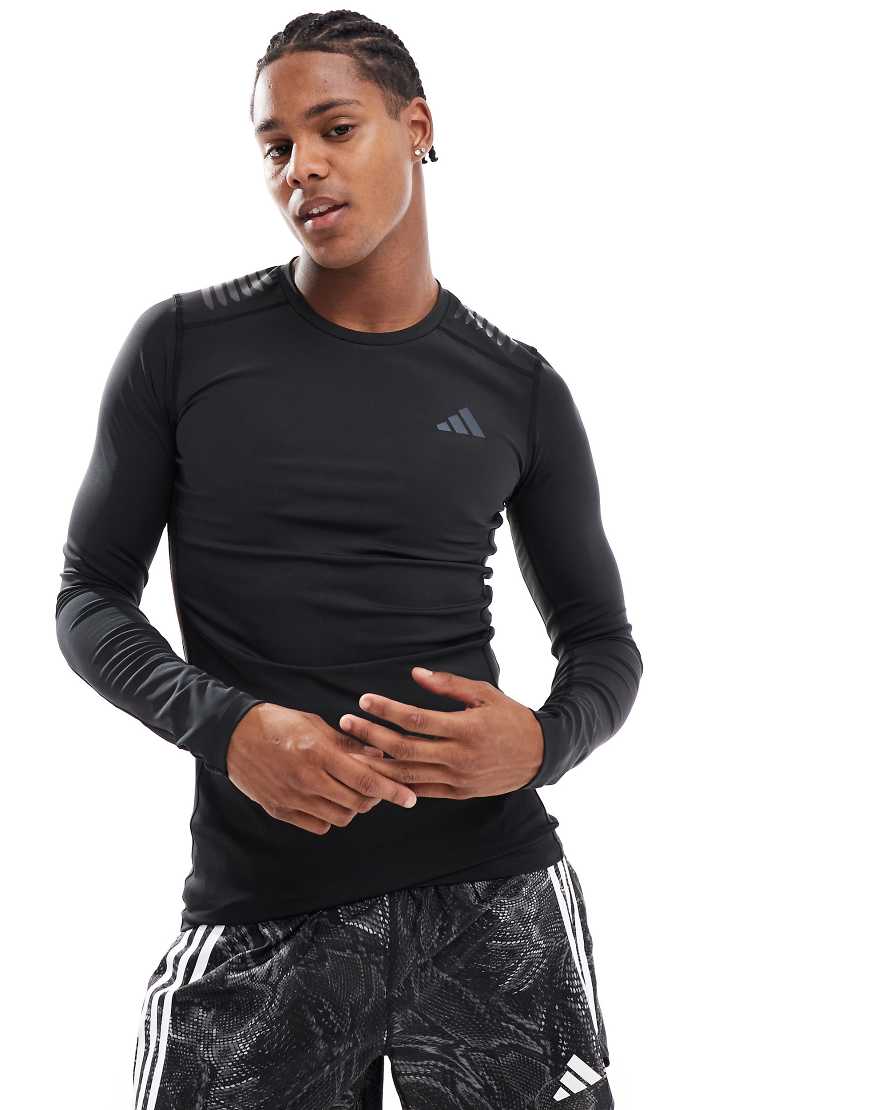 adidas Performance - Techfit Control x RHEON - Langärmliges Shirt in Schwarz von adidas performance