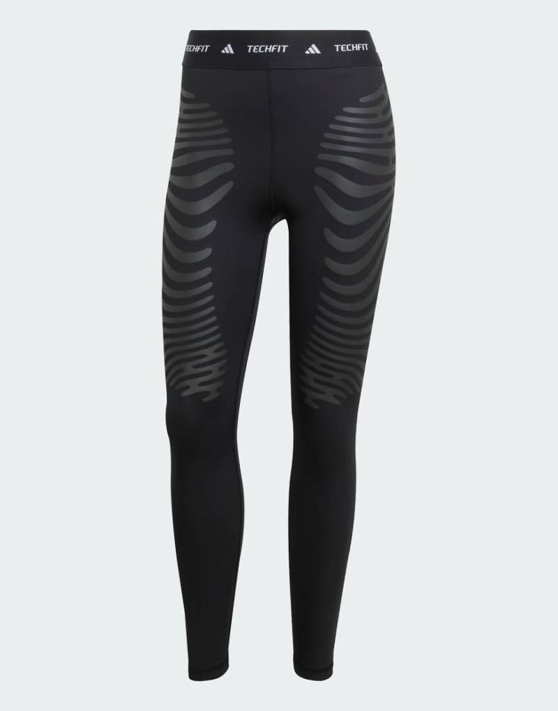 adidas Performance - Techfit Control x Rheon - Dreiviertellange Leggings in Schwarz von adidas performance