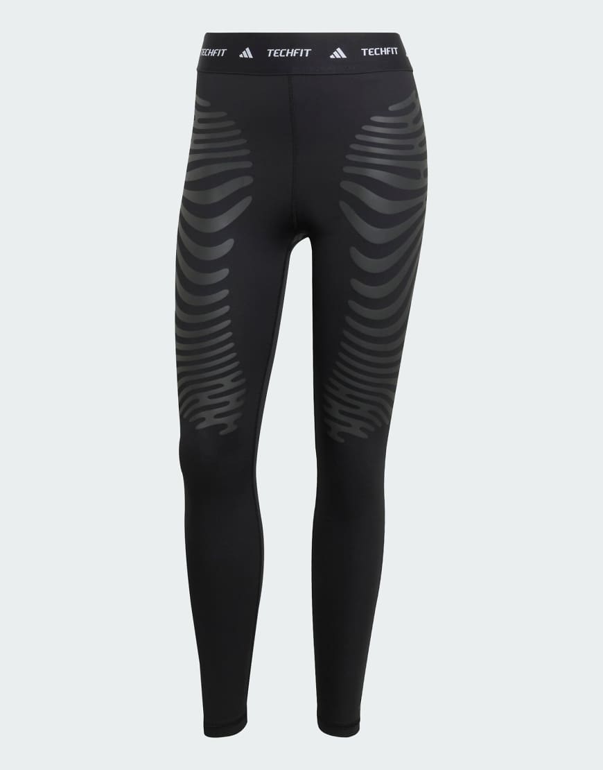 adidas Performance - Techfit Control x Rheon - Dreiviertellange Leggings in Schwarz von adidas performance