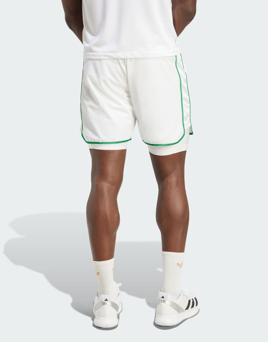 adidas Performance - Tennis - Climacool-Shorts in Weiß mit Ringerrücken von adidas performance