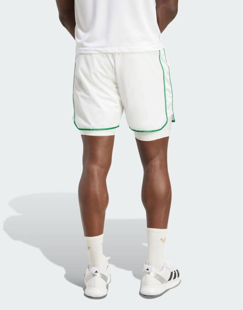 adidas Performance - Tennis - Climacool-Shorts in Weiß mit Ringerrücken von adidas performance