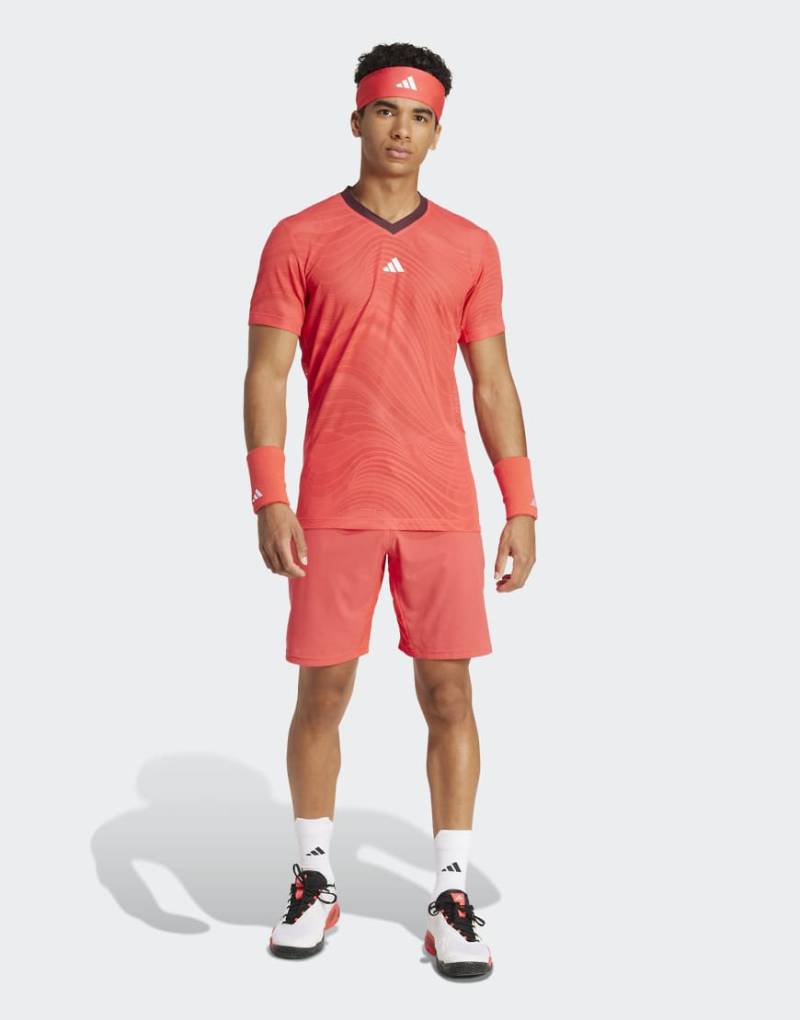 adidas Performance - Tennis Ergo - Shorts in Semi Lucid Red-Rot von adidas performance