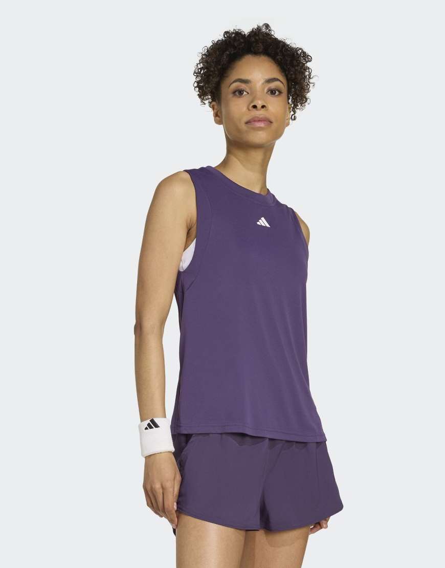 adidas Performance - Tennis - Match-Tanktop mit climacool+ in Aurora-Pflaume-Lila von adidas performance