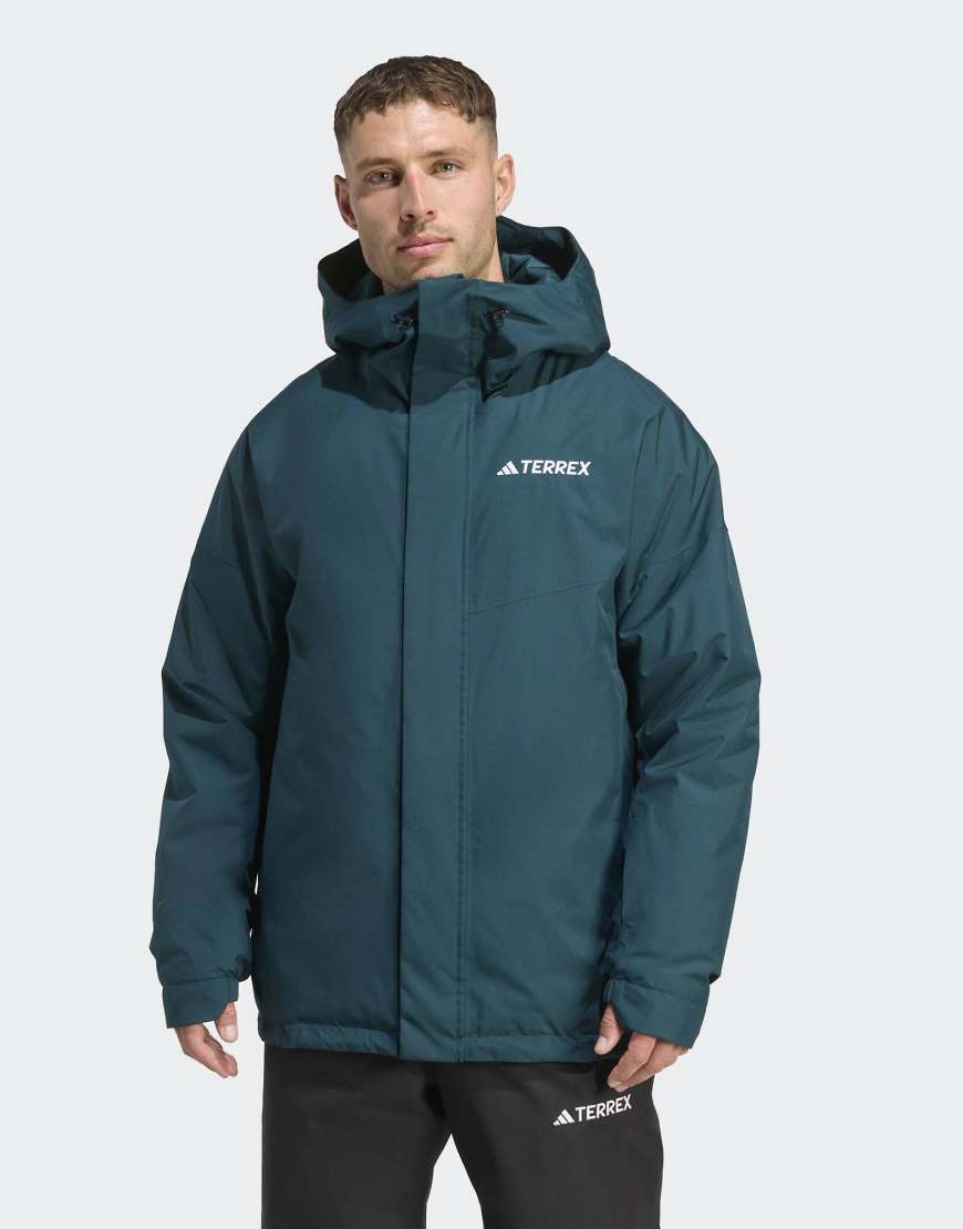 adidas Performance - Terrex Multi - 2-Lagen-Jacke mit Rain. RDY-Technologie und Isolierung in Aurora Ivy-Grün von adidas performance