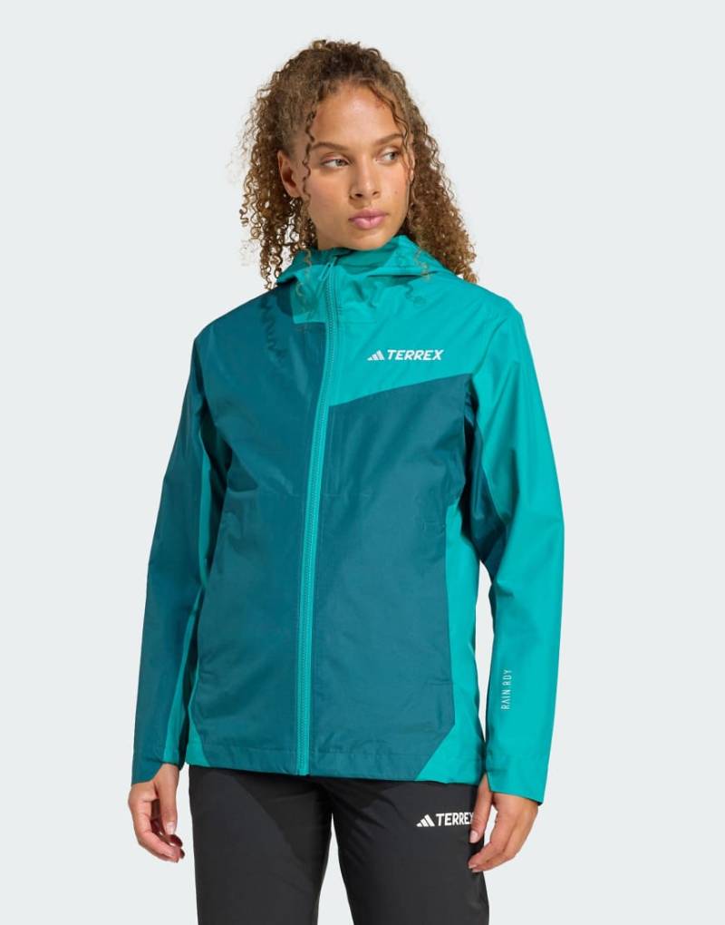 adidas Performance - Terrex Multi 2.5l RDY - Jacke in geheimnisvollem Grün/Pure Teal von adidas performance