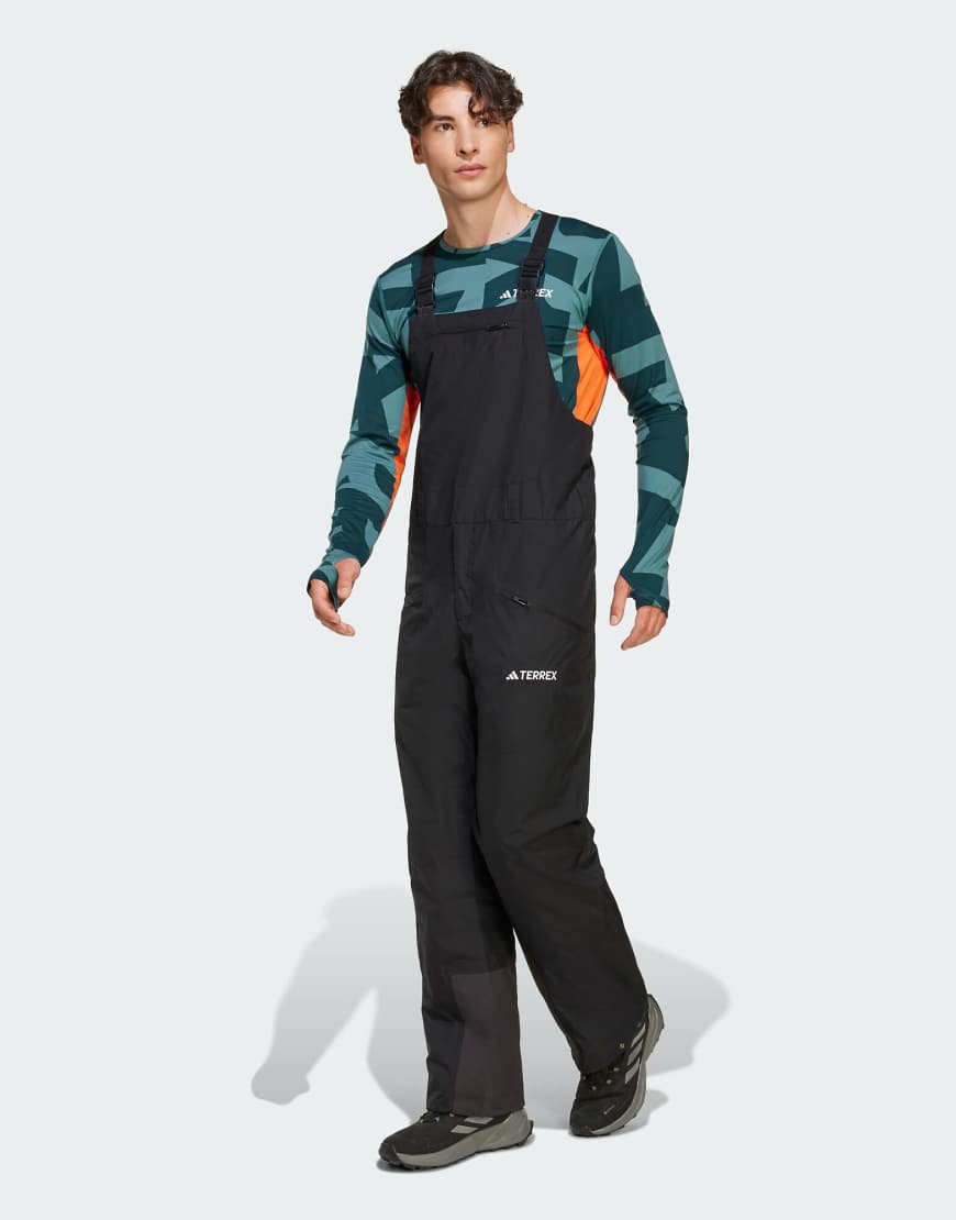 adidas Performance - Terrex Multi Climaproof - Zweilagige, isolierte Latzhose in Schwarz/Schwarz von adidas performance
