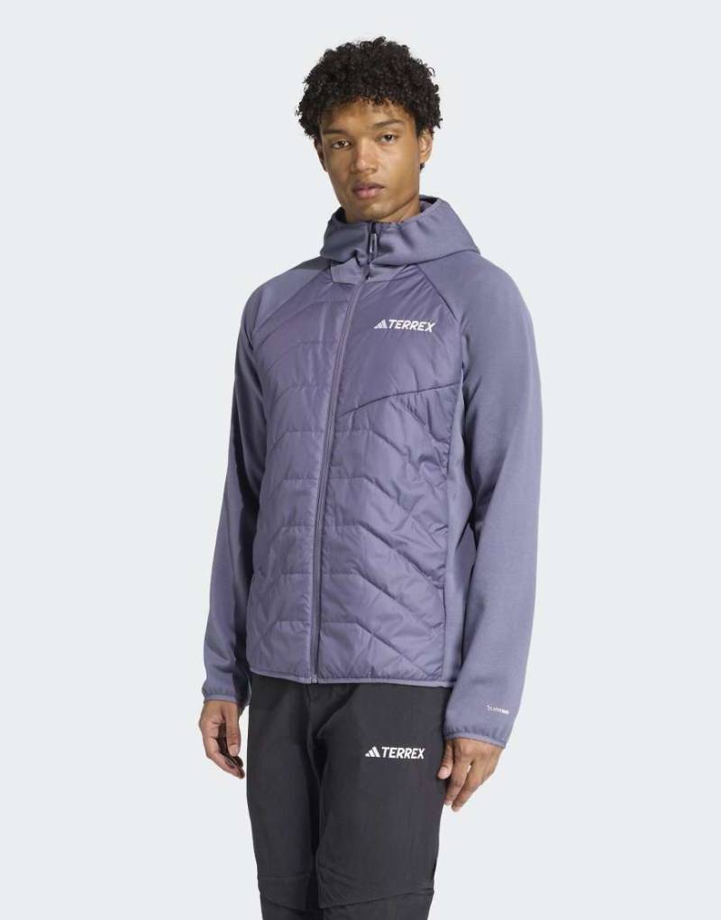 adidas Performance - Terrex Multi - Hybridjacke mit Climawarm-Technologie und Kapuze in Preloved-Lila von adidas performance