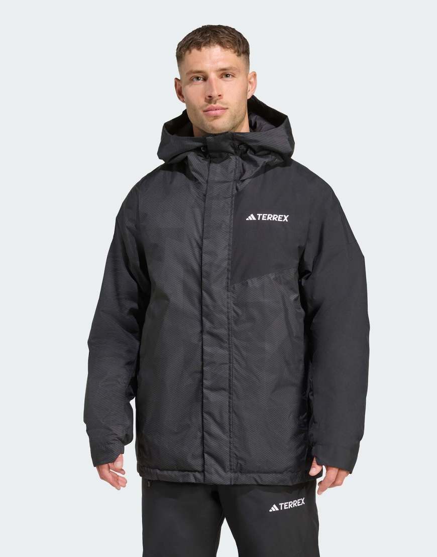 adidas Performance - Terrex Multi - Isolierte 2-Lagen-Jacke mit Rain. RDY-Technologie in Schwarz/Carbon von adidas performance