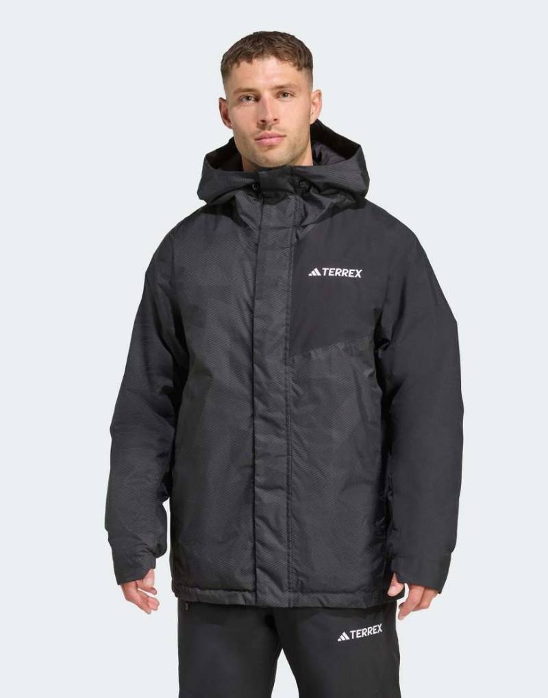 adidas Performance - Terrex Multi - Isolierte 2-Lagen-Jacke mit Rain. RDY-Technologie in Schwarz/Carbon von adidas performance