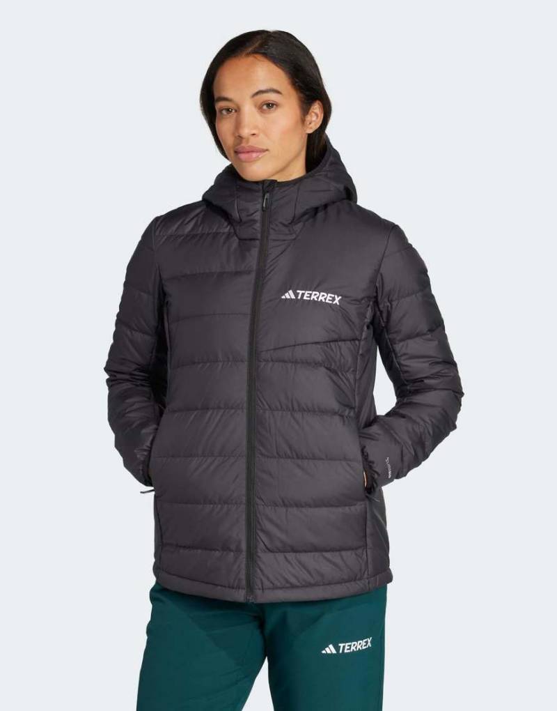 adidas Performance - Terrex Multi Light - Daunen-Kapuzenjacke in Schwarz mit Climawarm-Technologie von adidas performance