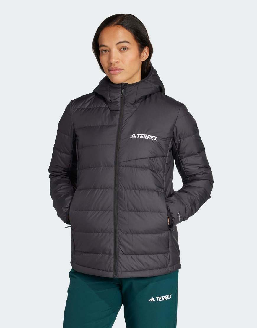 adidas Performance - Terrex Multi Light - Daunen-Kapuzenjacke in Schwarz mit Climawarm-Technologie von adidas performance