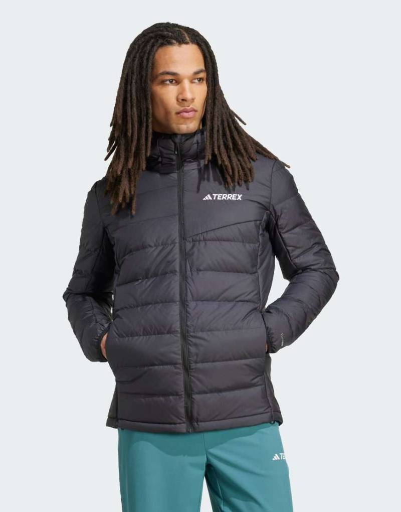adidas Performance - Terrex Multi Light - Daunen-Kapuzenjacke in Schwarz mit Climawarm-Technologie von adidas performance