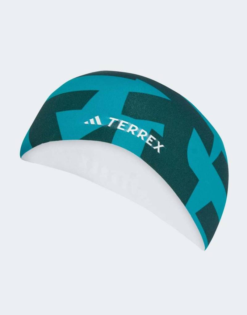 adidas Performance - Terrex climacool - Stirnband in Aurora Ivy/Pure Teal mit Grafik-Grün von adidas performance