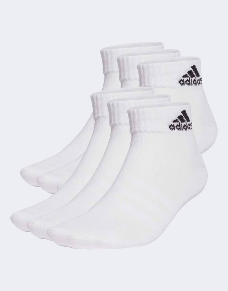 adidas Performance - Thin and Light Sportswear - 6er-Pack knöchelhohe Socken in Weiß von adidas performance