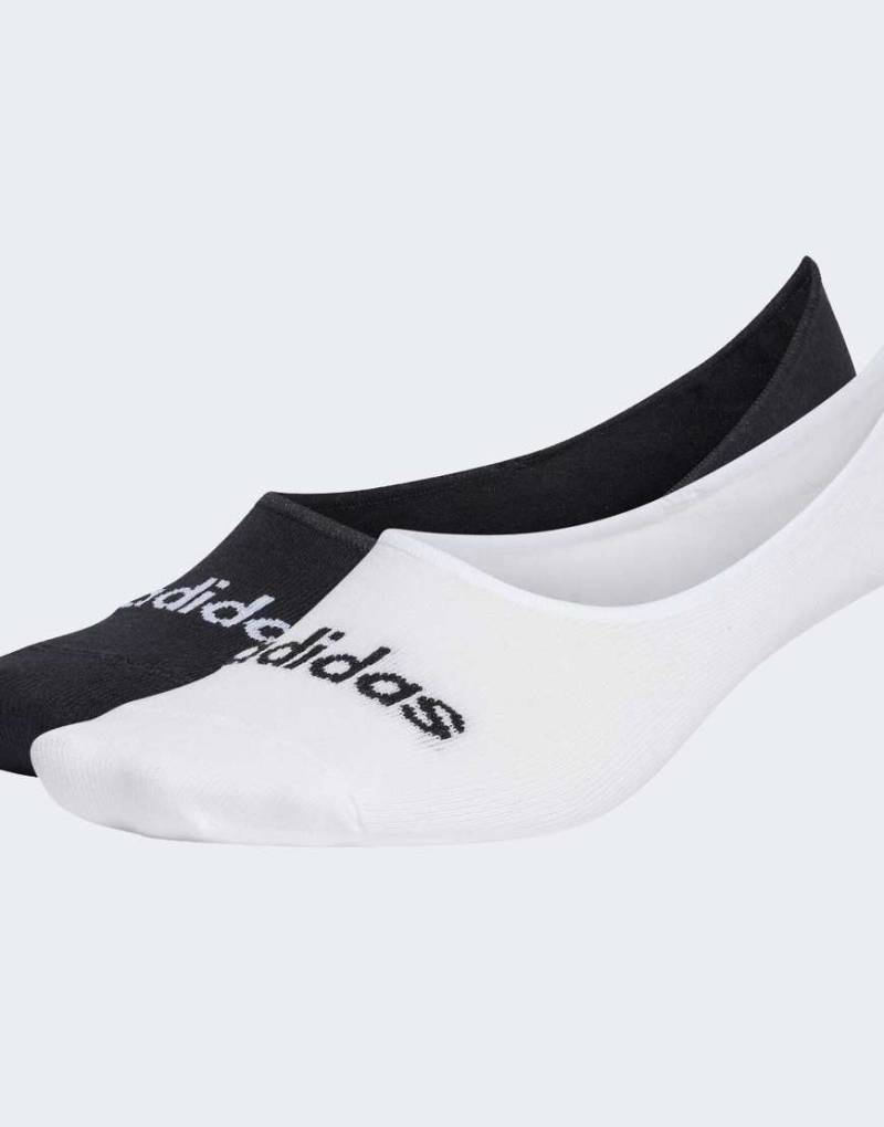 adidas Performance - Think Linear - 2er-Pack Ballerina-Socken in Weiß / Schwarz von adidas performance
