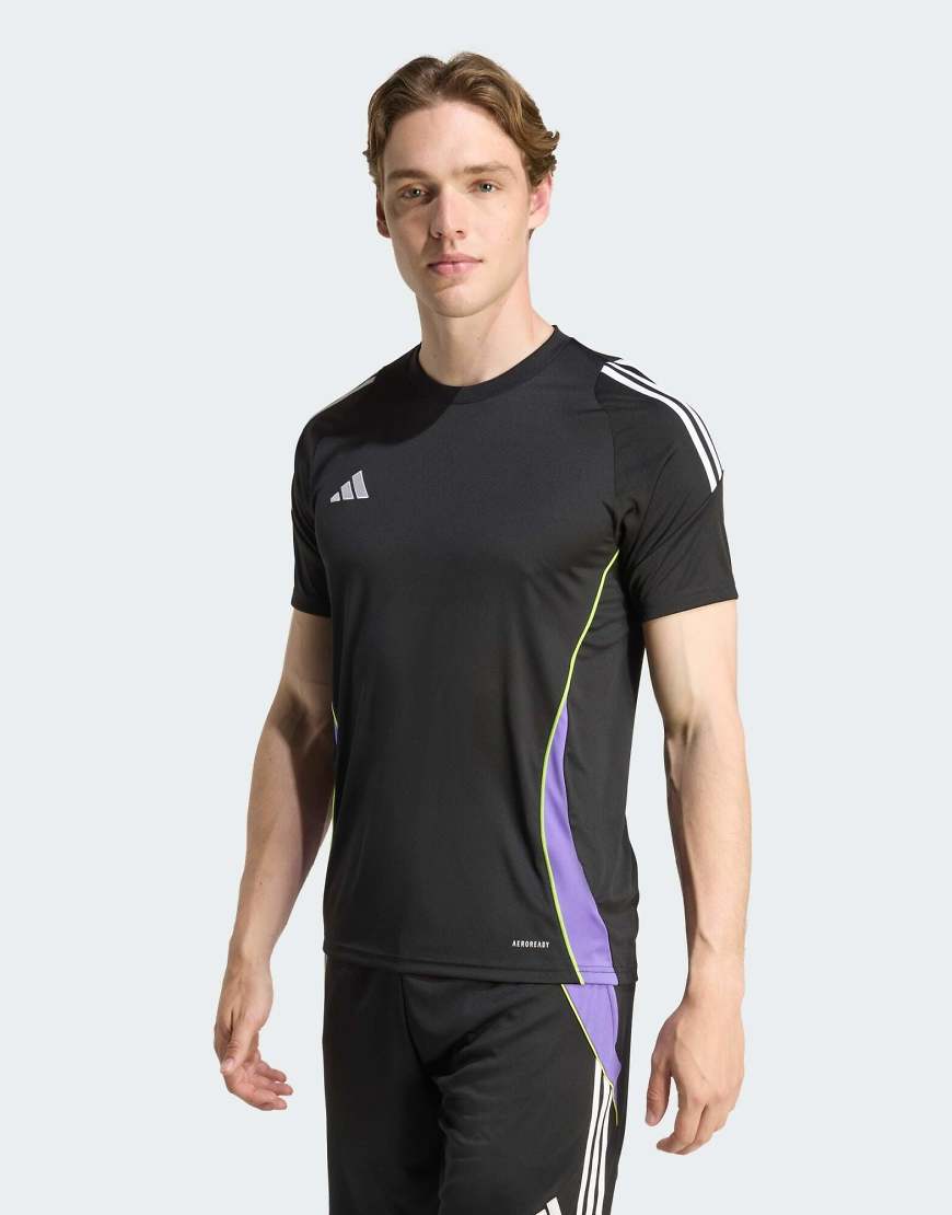 adidas Performance - Tiro 24 - Trikot in Schwarz/Purple Rush von adidas performance