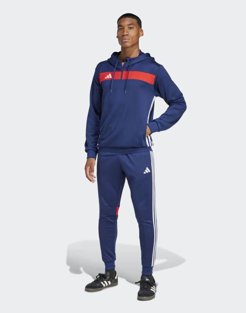 adidas Football - Tiro 25 Essentials - Sweathose in Team Navy und Rot-Blau von adidas performance