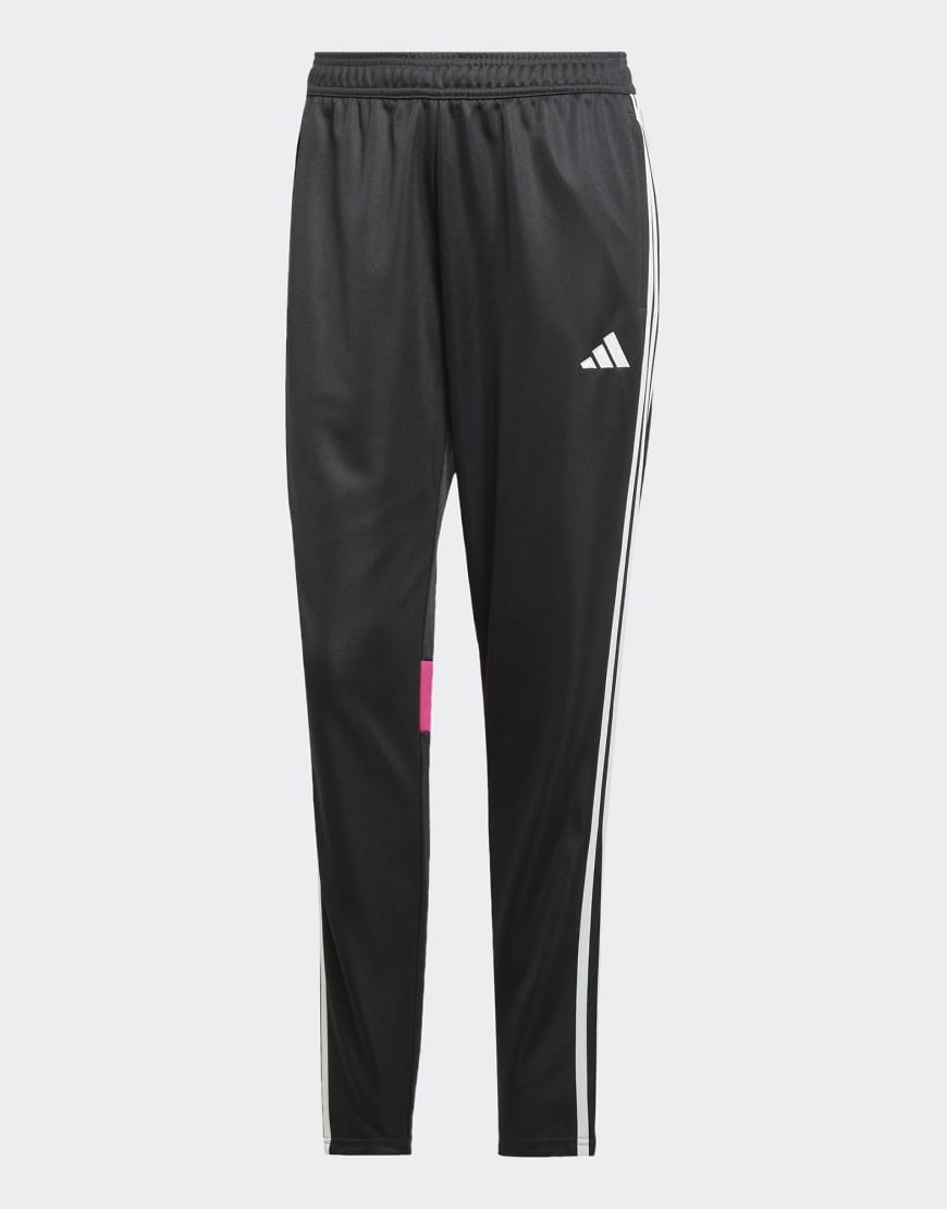 adidas Performance - Tiro 25 Essentials - Trainingshose in Schwarz / Clear Grey / Real Magenta von adidas performance