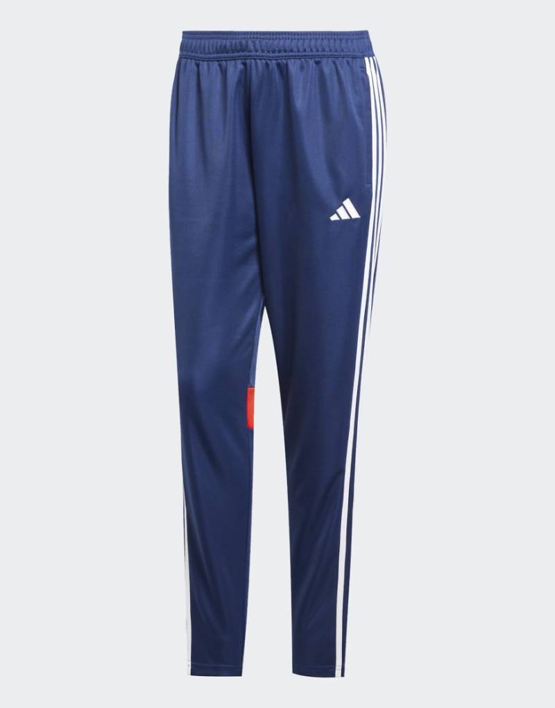 adidas Performance - Tiro 25 Essentials - Trainingshose in Team Navy und Rot-Blau von adidas performance