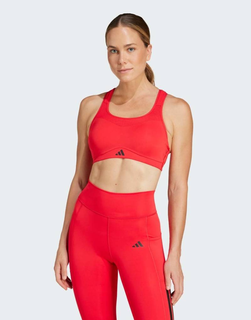 adidas Performance - Tlrd Impact Training - Sport-BH in Pure Ruby mit hoher Stützfunktion-Rot von adidas performance