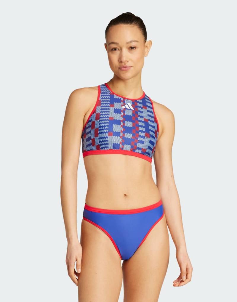 adidas Performance - Tom Daley - Bikini in Semi Lucid Blue / Pure Ruby-Blau von adidas performance