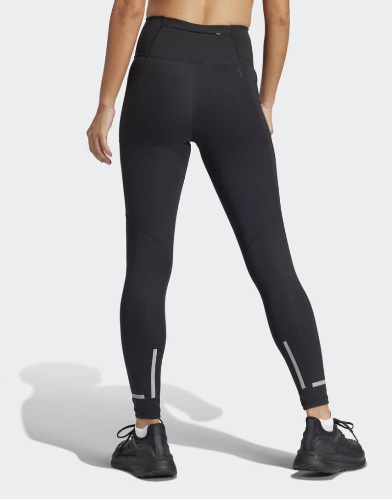 adidas Performance - Ultimate adidas - Reflektierende, dreiviertellange Leggings in Schwarz von adidas performance