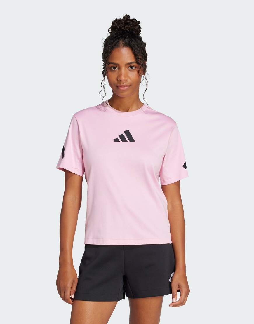 adidas Performance - adidas Z. N.E. - T-Shirt in True Pink-Rosa von adidas performance