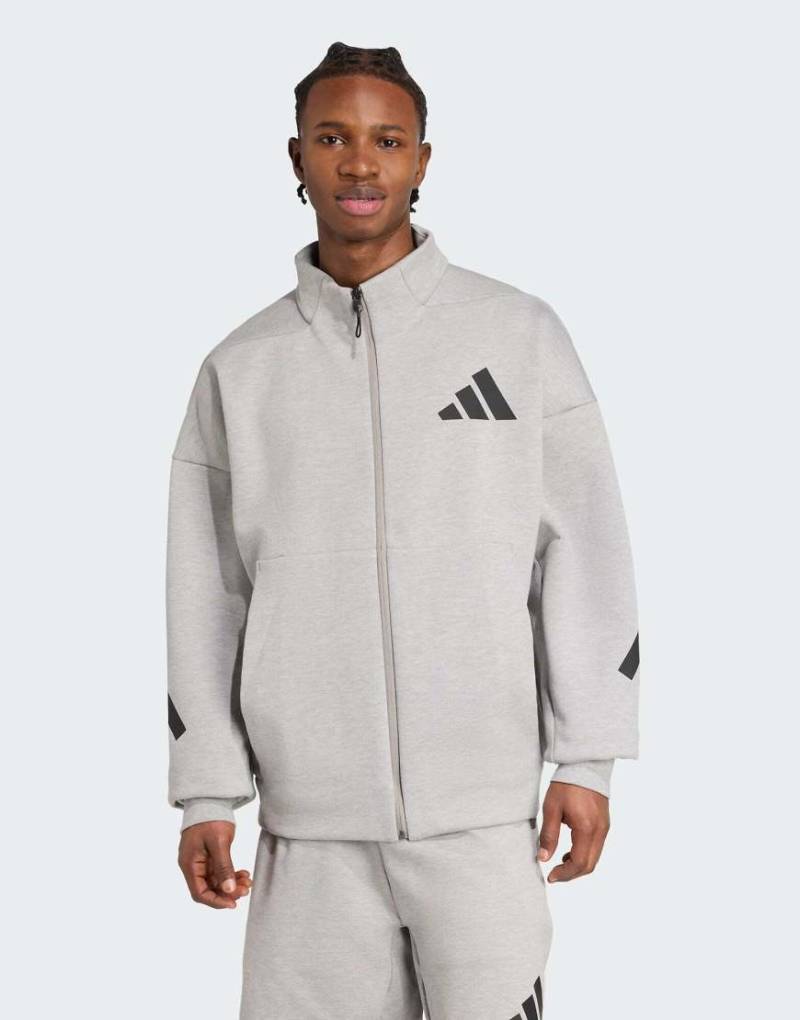 adidas Originals - Z. N.E. - Trainingsoberteil in Medium Grey Heather-Grau von adidas performance