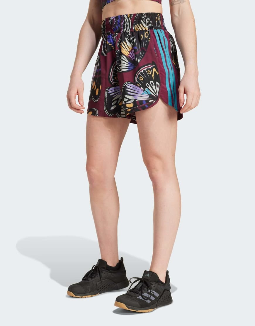 adidas Performance - adidas x FARM - Pacer-Shorts in Rot/Amazon-Rot/Energy Ink von adidas performance