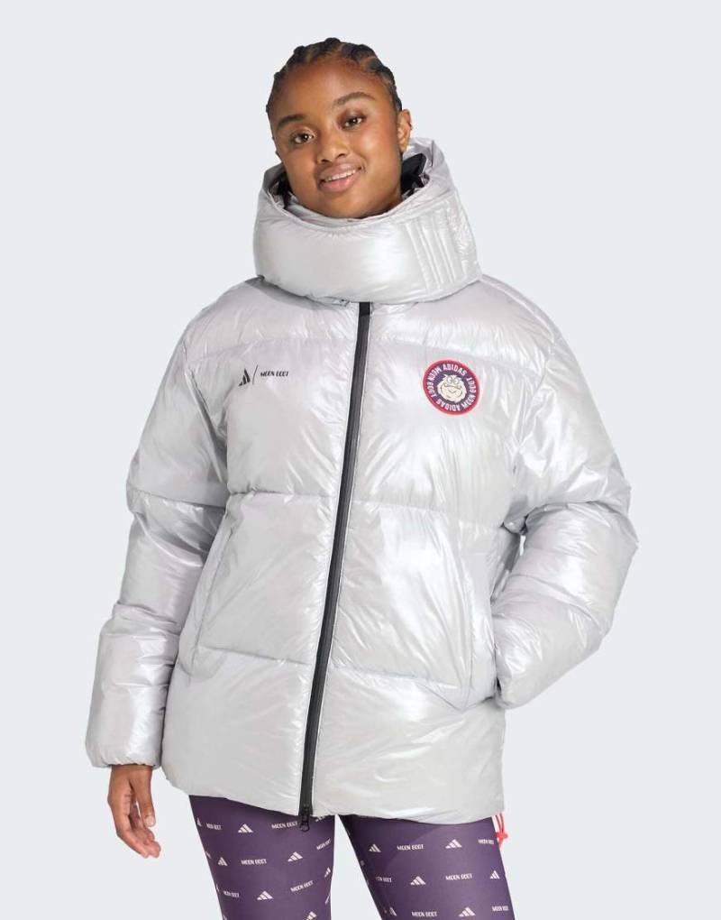 adidas Performance - adidas x moon boot - Wattierte Jacke in Matte Silver-Silber von adidas performance
