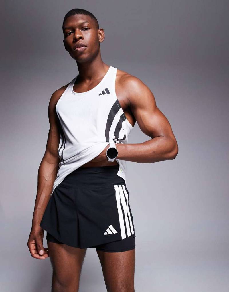 adidas Running - Adizero - 2-in-1-Shorts in Schwarz von adidas performance