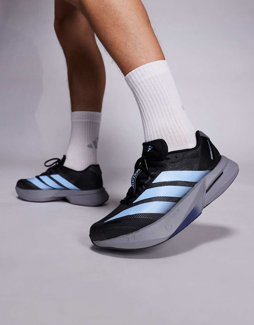 adidas Running - Adizero Boston 13 - Lauf-Sneaker in Schwarz und Blau von adidas performance