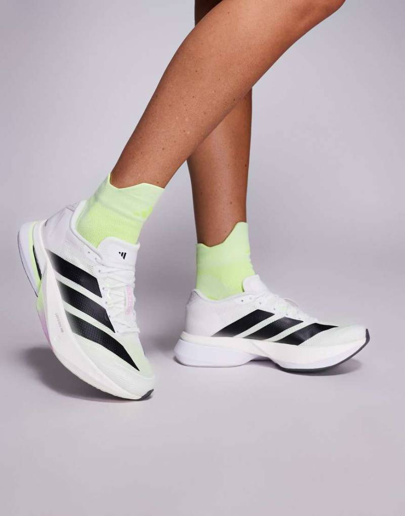 adidas Running - Adizero Boston 13 - Laufschuhe in Weiß und Schwarz von adidas performance