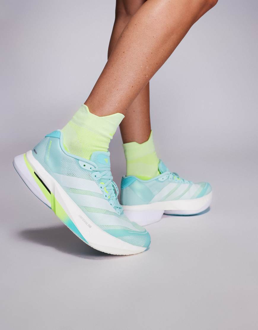 adidas Running - Adizero Boston - Sneaker in Blau und Gelb adidas Running - Adizero Boston - Sneaker in Blau und Gelb von adidas performance