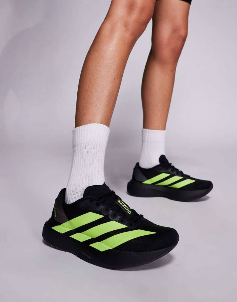 adidas Running - Adizero EVO SL - Sneaker in Schwarz und Neongelb von adidas performance